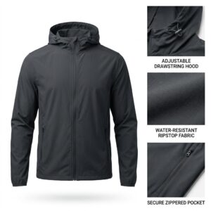 Custom Lightweight Windbreaker Jackets – Weather-Resistant Techwear