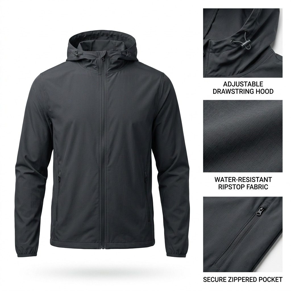Custom Lightweight Windbreaker Jackets – Weather-Resistant Techwear