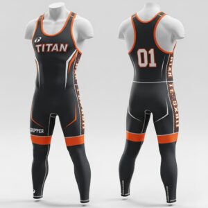 Titan Pro-Compression Wrestling Singlet – Hex-Grid Edition